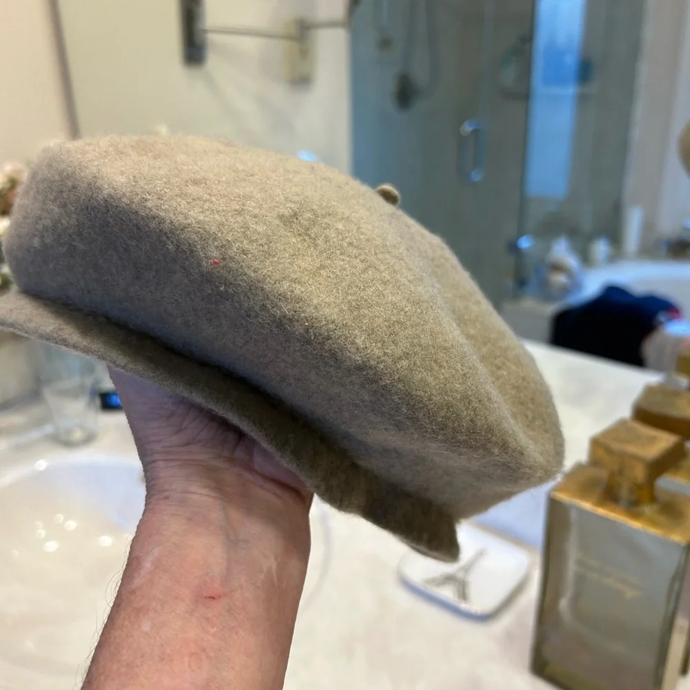 Beret by Hatrix, Taupe, Wool, Women’s Small - Picture 2 of 7